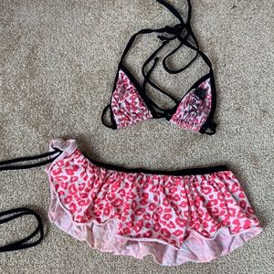Pink Leopard Bikini Set